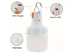 Norskskin Akku LED Zelt und Campingleuchte mit Haken
