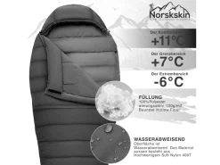 Norskskin Ultralight 800 gr Mumienschlafsack - Links