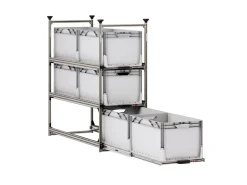 Nova Racks Serie M 3 Ebenen Seitenauszug 40x120x112 cm