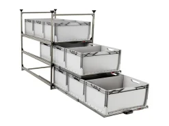 Nova Racks Serie M 3 Ebenen Seitenauszug - 60x120x132 cm