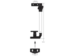 Obelink 16 cm Fensteraussteller Schraubbefestigung mit Drehknopf - Links