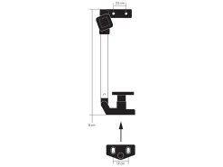 Obelink 16 cm Fensteraussteller Schraubbefestigung mit Drehknopf - Rechts
