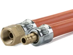 Obelink 1/4" links x Schnellkupplung PVC-Gasschlauch - 3 Meter