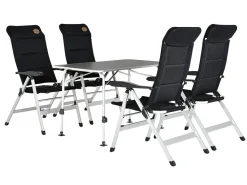 Obelink Abruzzo Superlight 120 und Corsa Black Tisch mit Klappstühle