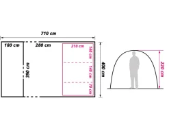 Obelink Miami 5 TC Easy Air aufblasbares Tunnelzelt