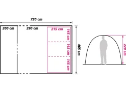 Obelink Miami 6 TC Easy Air aufblasbares Tunnelzelt