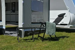 Obelink Molise Klappstuhl mit verstellbarer Kopfstütze - Black