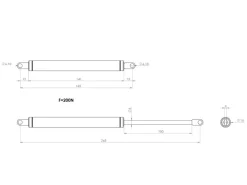 Obelink 200N Hobby Gasdruckfeder