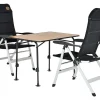 Obelink Outdoor Superlight 100 und Corsa Black Tisch mit Klappstühle