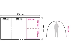 Obelink Portico 6 Easy Air Tunnelzelt