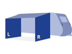 Obelink Queen Seitenwand rechts - Inklusive Spannstange