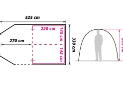 Obelink Summer 4 XL Easy Air CoolDark Tunnelzelt