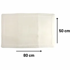 Orange85 50 x 80 cm Polyester Badematte - White