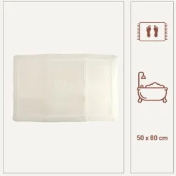 Orange85 50 x 80 cm Polyester Badematte - White