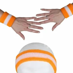 Orange85 Stripe Schweißband-Set - Orange