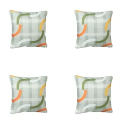 Orangefarbenes Dekokissen Madison Tess - 4er-Set
