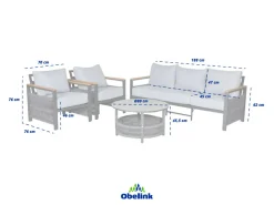 Outdoor Feelings Andora Sessel-Sofa-Loungeset