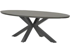 Outdoor Feelings Edson Carbon Black Grey Teak 220 x 115 Gartentisch