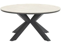 Outdoor Feelings Edson Carbon black light teak Ø 148 cm Gartentisch