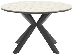 Outdoor Feelings Edson Carbon black light teak Ø 122 cm Gartentisch