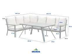 Outdoor Feelings Ramos Eck-Loungeset links – Desert Sand