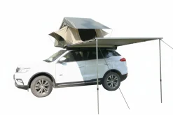 OutdoorU 200 cm Auto Markise inkl. Cover - Grau
