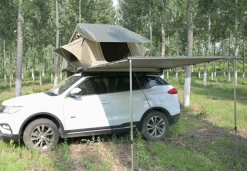 OutdoorU 200 cm Auto Markise inkl. Cover - Khaki