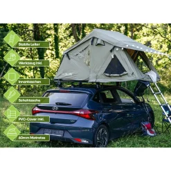 OutdoorU Compact 2 Pers Dachzelt inkl. Dachfenster - Khaki
