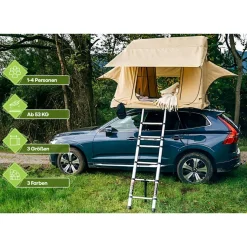 OutdoorU Expedition 3 Pers Dachzelt inkl. Leiter& Cover - Khaki
