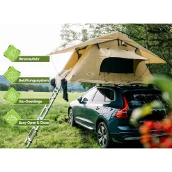 OutdoorU Expedition 3 Pers Dachzelt inkl. Leiter& Cover - Khaki