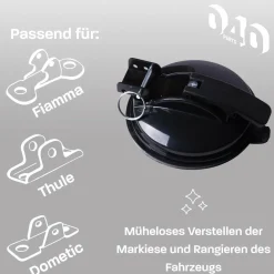 040Parts Saugnapf Markisenhalter - VW T5 T6 T7
