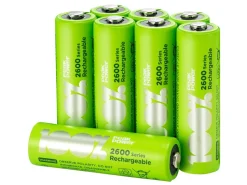 100%PeakPower Set von 8 AA Batterien