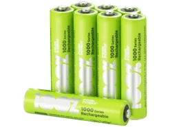 100%PeakPower Set von 8 AAA Batterien