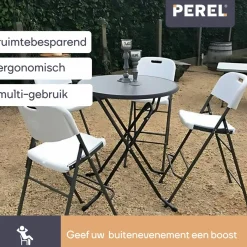 Perel hoher Klappstuhl - Weiß