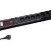 Perel EBP06SN 6-fach Steckdosenleiste mit Schalter - 1,5 Meter
