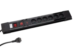Perel EBP06SN 6-fach Steckdosenleiste mit Schalter - 1,5 Meter