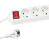 Perel EB3S-3-G 3-fach Steckdosenleiste mit Schalter - 3 Meter