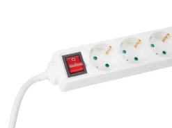 Perel EB4S-3-G 4-fach Steckdosenleiste mit Schalter - 3 Meter