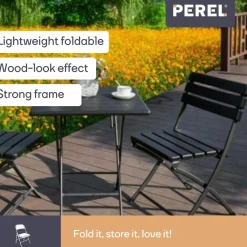 Perel klappbarer Stuhl - Schwarz