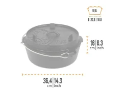 Petromax FT6 Flat Dutch Oven Feuertopf