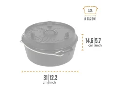 Petromax FT4,5-T Flat Dutch Oven Feuertopf
