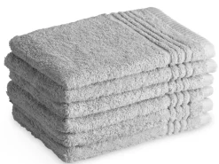 PHLOX Supreme 16 x 21 cm 6er-set Waschlappen - Hell Grau
