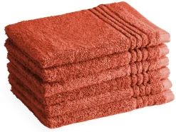 PHLOX Supreme 16 x 21 cm 6er-set Waschlappen - Terracotta