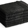 PHLOX Supreme 16 x 21 cm 6er-set Waschlappen - Schwarz