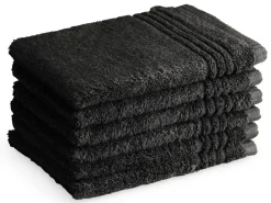 PHLOX Supreme 16 x 21 cm 6er-set Waschlappen - Schwarz