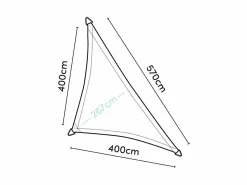 Platinum Coolfit 5,7 x 4,0 x 4,0 m 90° Schattentuch - Sand
