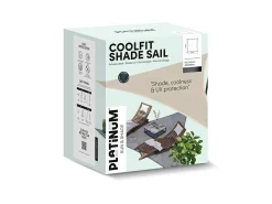 Platinum Coolfit 3x4m Rechteck-Sonnensegel - Greige
