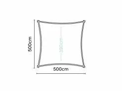 Platinum dreamsail 4x4m quadratisches Sonnensegel - Grey