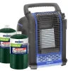 PortaHeatmaster 2000 Watt Gasheizer mit 2 Gasflaschen