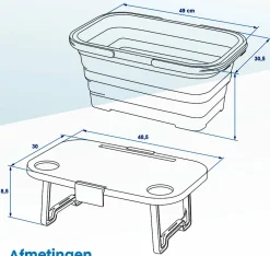 ProPlus 20 Liter Picknickkorb Zusammenklappbar - Blue